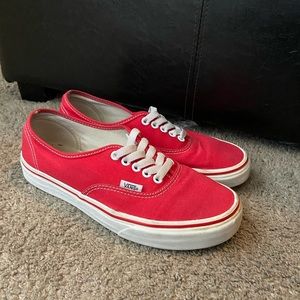 red authentic vans